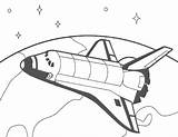 Space Coloring Pages Shuttle Drawing Rocket Line Spaceship Clipart Ship Clip Lego Earth Orbit Shuttles Ace Spades Printable Drawings Sailing sketch template