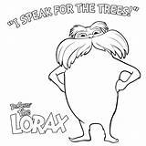 Lorax Coloring Pages Tree Trees Printable Truffula Drawing Speak Sheets Dr Clipart Fish Colouring Quotes Ham Eggs Green Seuss Draw sketch template