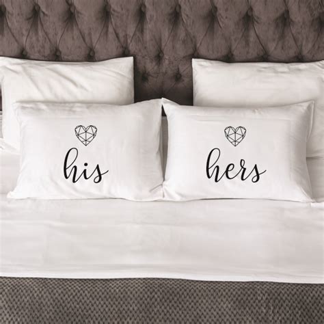 his hers pillow case set