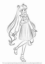 Sailor Moon Usagi Draw Tsukino Step Drawing Tutorials Anime Manga Drawingtutorials101 sketch template