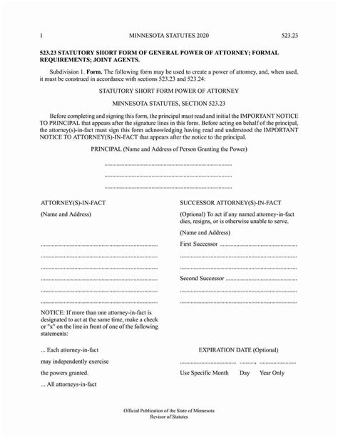 financial power  attorney form fillable printable  amp forms