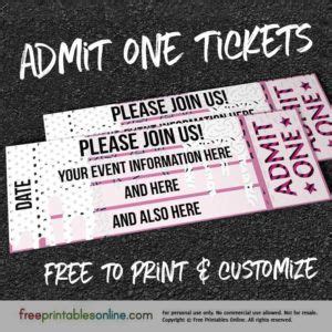 pin   printables   printable  ticket template