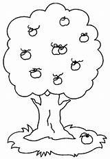 Coloring Pages Apple Tree Little Great Kids sketch template