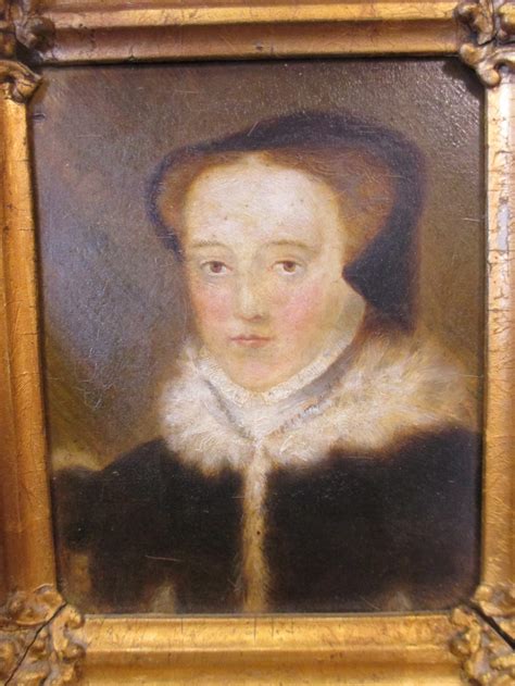 English School Portrait Of Lady Jane Grey Oil On Board