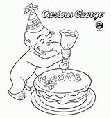 Curious George Coloring Printable Printables Pages Cake Birthday Pbs Kids Print Color Party Halloween Sheets Sheet Parents Book Cakes His sketch template