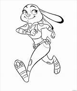 Zootopia Judy Hopps Pages Coloring Printable Color Print Coloringpagesonly sketch template