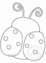 Template Spring Ladybug Large Coloring sketch template