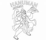 Hanuman Kathakali Ganesha Tattoo sketch template