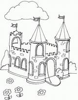 Castle Coloring Pages Flag Colouring Popular sketch template