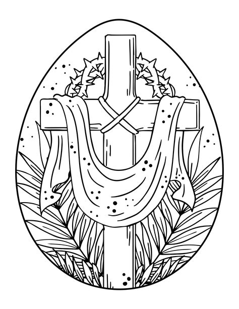easter cross coloring pages printable