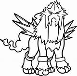 Pokemon Entei Coloring Pages Legendary Printable Giratina Water Type Drawing Coloring4free Houndoom Mighty Getcolorings Clipart Chola Color Print Arceus Kids sketch template