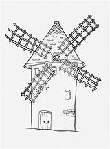 Windmill Molinos Mills sketch template