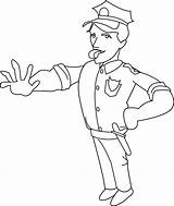 Police Coloring Clip Officer Policeman Sweetclipart sketch template