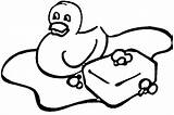 Coloring Soap Duckie Pages Printable Rubber Clipart Personal Drawing sketch template