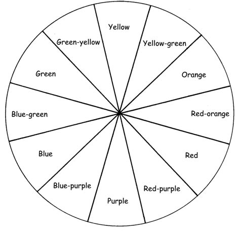 blank color wheel worksheet color wheel worksheet warm  blank