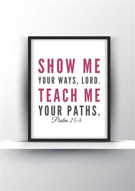 show   ways lord teach   paths psalm  printable