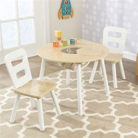 table ronde avec espace de rangement   chaises kidcraft enfant  cm   cm   cm brycus