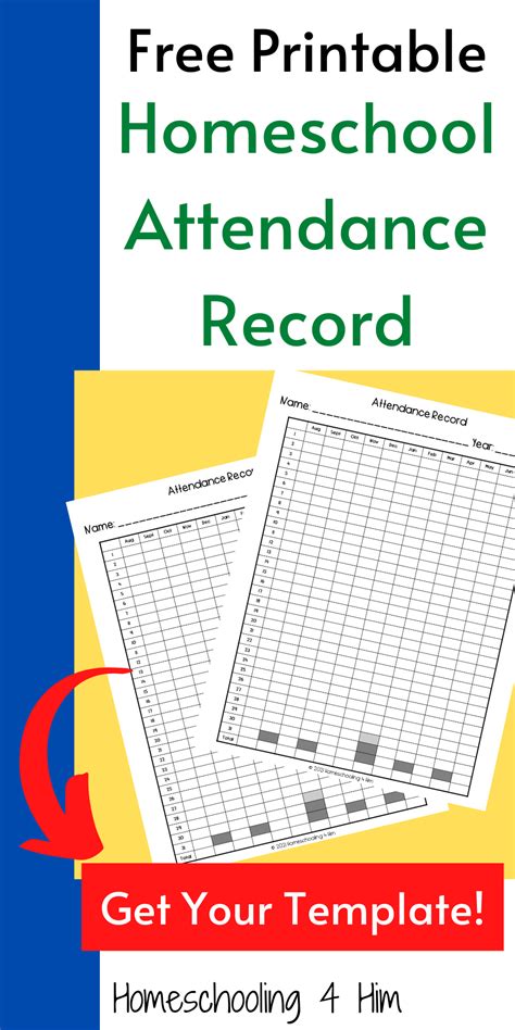 printable homeschool attendance record