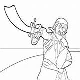 Sword Pirate Coloring Surfnetkids sketch template