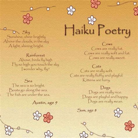 haiku poems poetryfigurative language pinterest kid poem