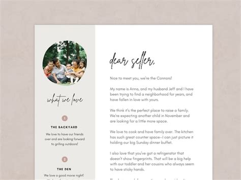 letter  seller home offer letter template dear seller etsy