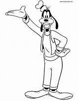 Goofy Coloring Pages Disney Printable Mickey Mouse Color Standing Clubhouse Print Pete Disneyclips Books Drawing Raised Arm sketch template