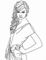 Swift Taylor Coloring Pages Famous Lovely People Print Beautiful Colouring Book Printable Coloring4free Celebrity Color 1989 Celebrities Getcolorings Size Kitty sketch template