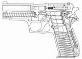 Sig P226 Sauer Mk25 Exploded sketch template