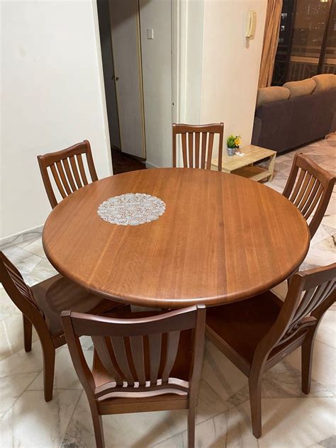 nyatoh wood  dining table  seater furniture home living