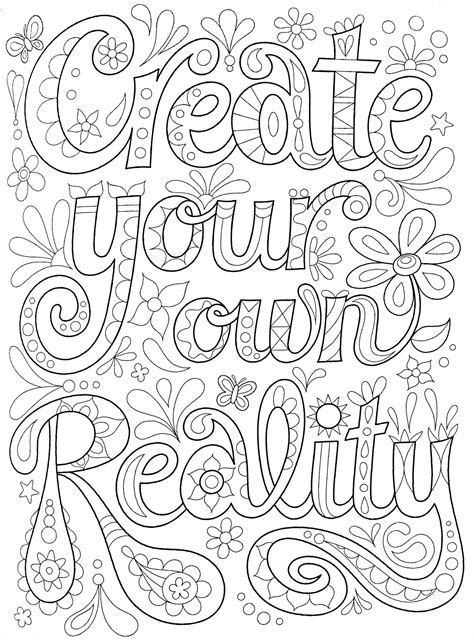 adult coloring page quote coloring pages coloring books adult