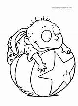 Coloring Cartoon Pages Rugrats Kids Characters Printable Color Sheets Character Colouring Cartoons Sheet Book Print Kid Found Back sketch template