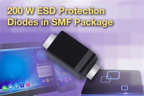 vishay smd esd protection diodes offer high surge capability   smf