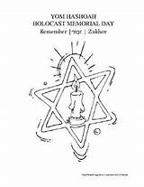 Remembrance Holocaust Hashoah Yom sketch template