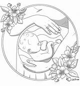 Coloring Pages Pregnancy Mandala Apps Adult Fairy Therapy Baby Mother Books Belly sketch template