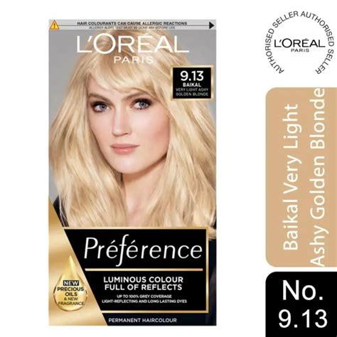 L Oreal Paris Preference Permanent Hair Colour 9 13 Light Blonde Eur