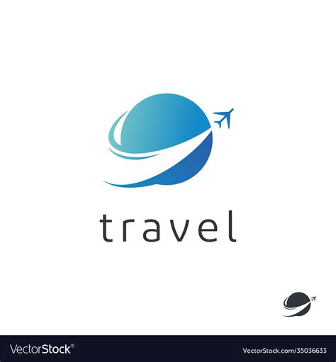 travel agency logo trip logo design royalty  vector