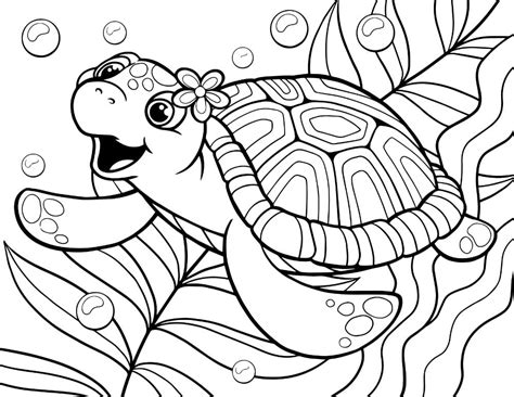 cute coloring pages  turtles