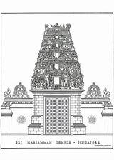 Tempel Tempio Kleurplaat Templo Malvorlage Colorear Hindu Temples Zum Ausmalbild Ensino Religioso Gopuram Mandir Brihadeshwara Tanjore sketch template