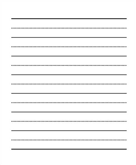 primary lined writing paper printable