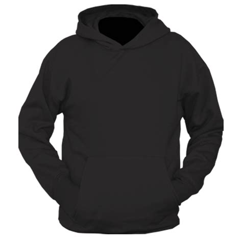 hoodie template front transparent png clipart  blank black