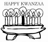 Kwanzaa Coloring Pages Happy Candles Sheet Cake Holiday sketch template