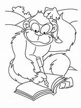 Coloring Pages Writing Funny Animal Apes Monkey Color Cute Colour Clipart Ape Coloringbay Online Library Popular sketch template