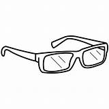 Eyeglasses sketch template