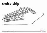 Colouring Ship Cruise Transport Pages Activity Village Explore sketch template