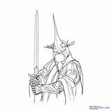 Lord Rings Coloring Pages Lego Nazgul King Witch Draw Lotr Print Drawing Easy Drawings Getcolorings Hobbit Step Choose Board Evil sketch template