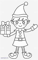 Elf Coloring Pages Shelf Christmas Clipart Sweet Easy Nicepng Clipground sketch template