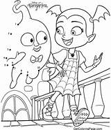Coloring Pages Vampirina Kids Family sketch template