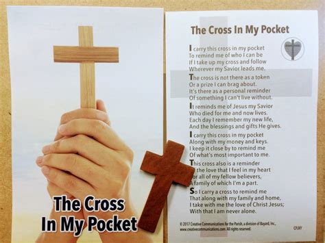 god loves  pocket cross wprayer card  acts mission store