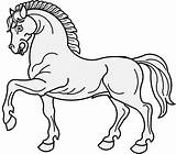 Horse Heraldic Passant Traceable sketch template