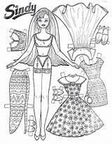 Coloring Doll Paper Dolls Pages Princess Printable Barbie Kids Color Sindy Dress Dresses Print Ken Printing Colouring Sheets Kachina Getcolorings sketch template